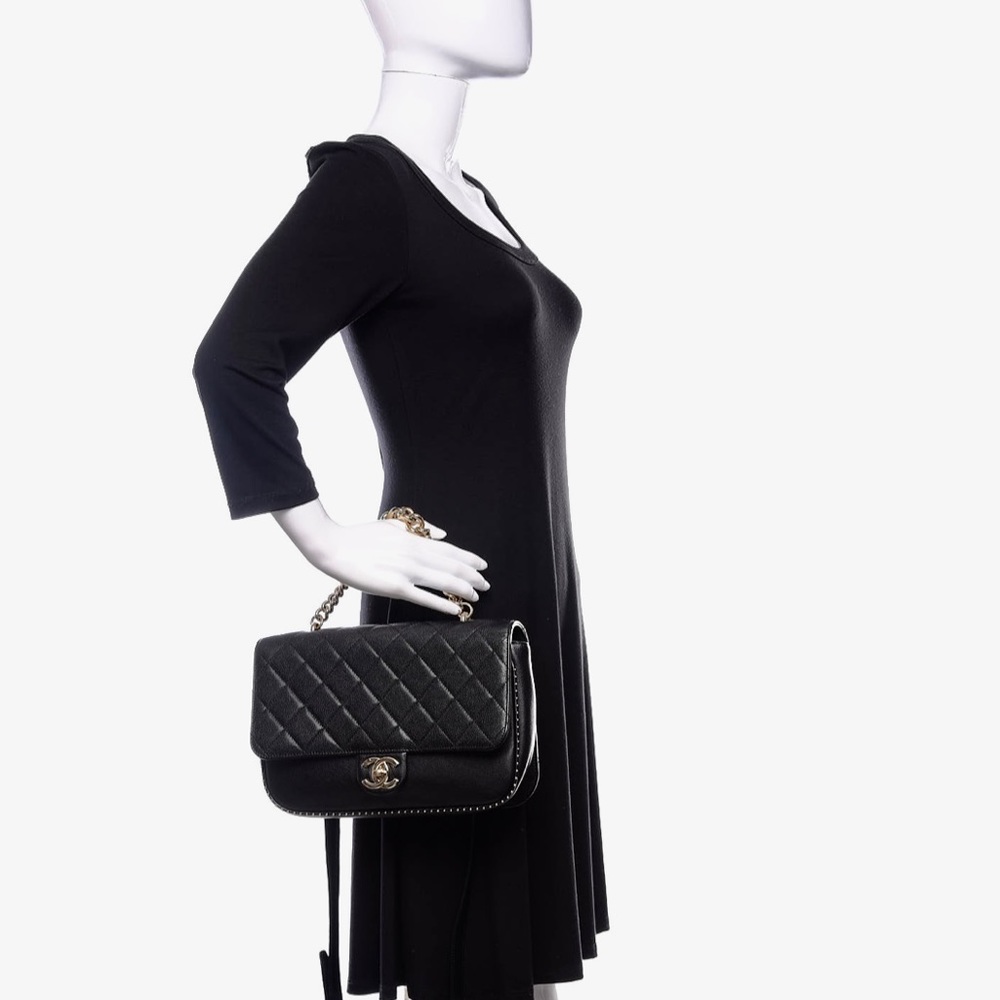 ISO Chanel Caviar Quilted Large Studded Flap Bag - Picture 2 of 16